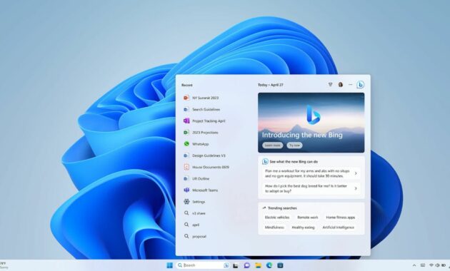 Pembaruan Windows Terbaru Taskbar Punya Bing Bertenaga Ai Dan Fitur